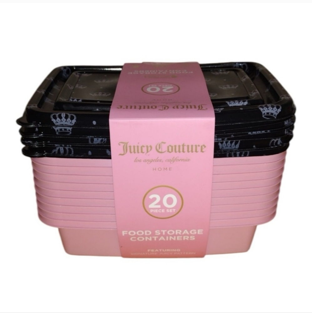Juicy Couture Pink and Black Storage Set - 20pc Set